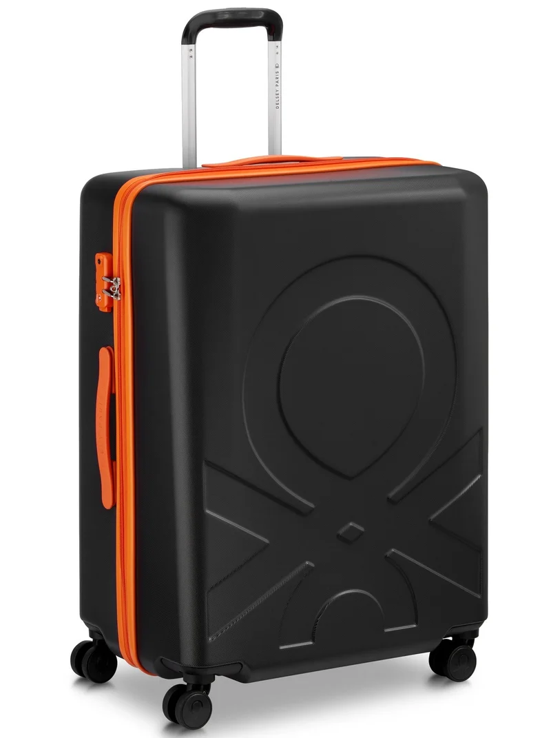 يونايتد كولورز أوف بينتيون Fabrica 70 Cm 4 Double Wheeled Hardside Non-Expandable Check-In Luggage Trolley Case - Black